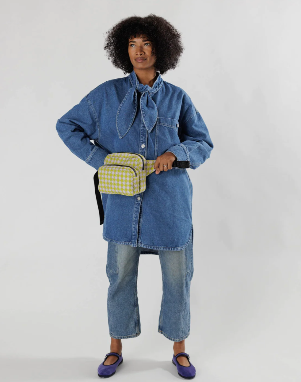 pink pistachio gingham: fanny pack