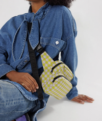pink pistachio gingham: fanny pack
