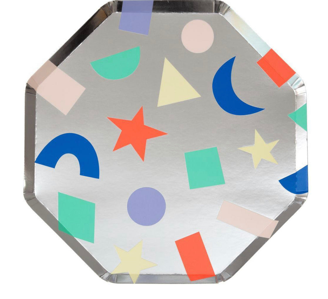 geometric dinner plates - paper