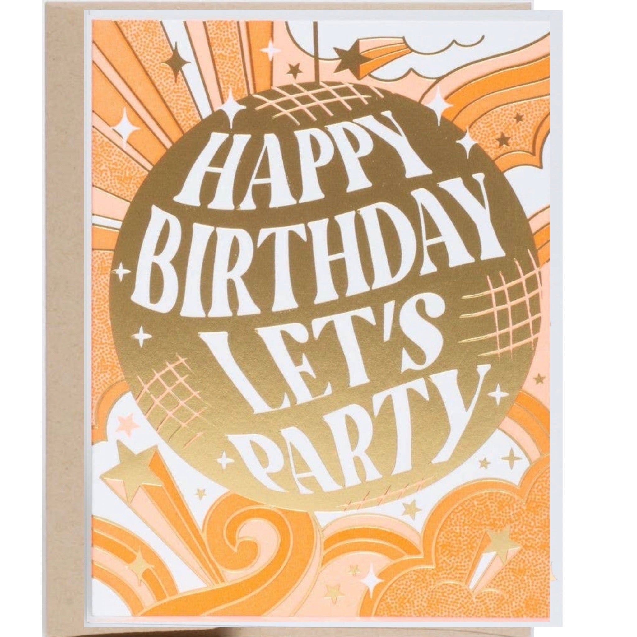 disco ball cheer greeting card