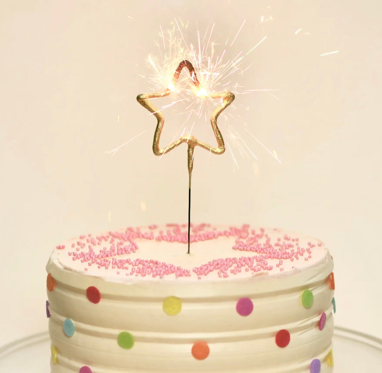12" Gold Star Sparkler Wand Card - Celebrate