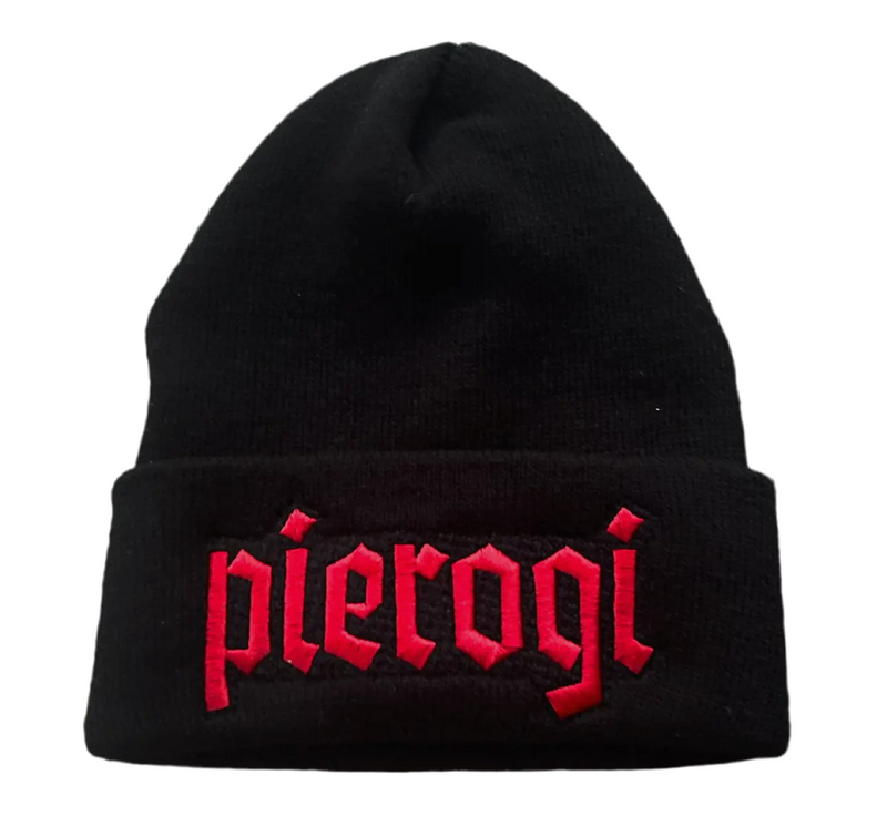 Pierogi (BLK) Knit Beanie Winter Hat