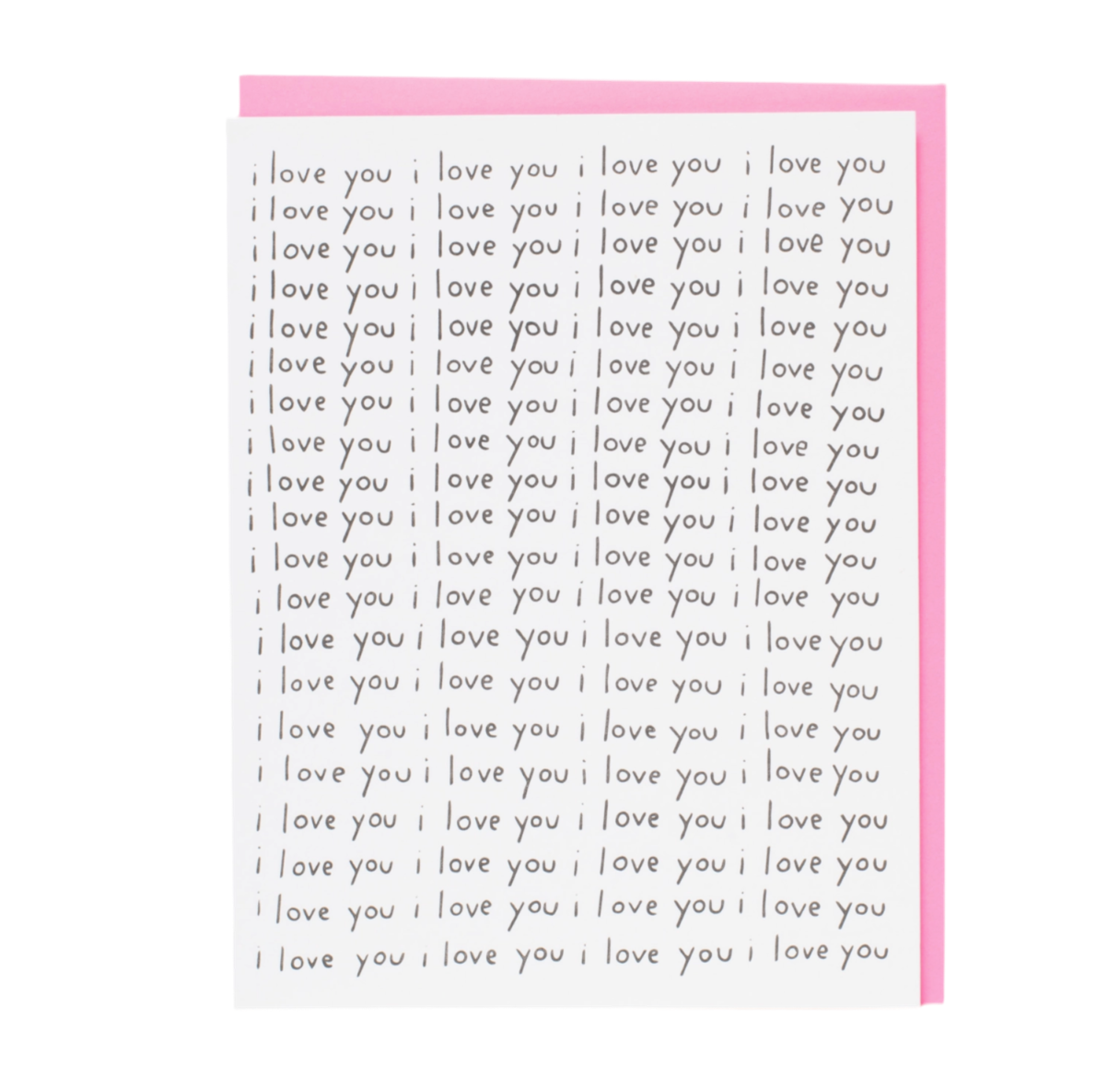 I LOVE YOU  greeting card