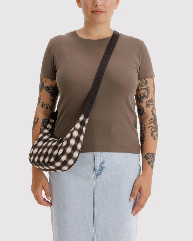 BLUR gingham crescent bag (+sizes)