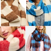 plaid/stripe: fuzzy scarf