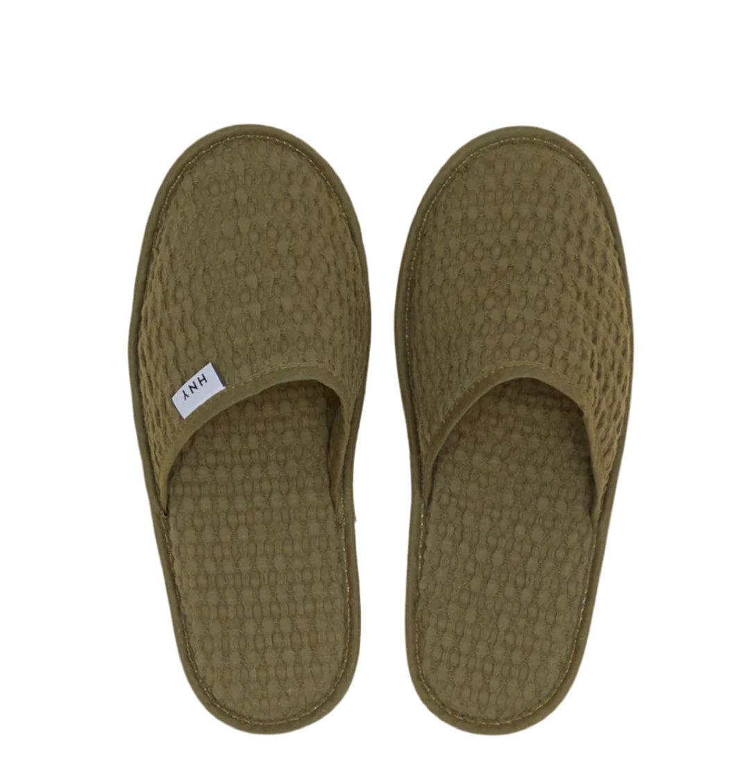Olive: simple waffle slippers