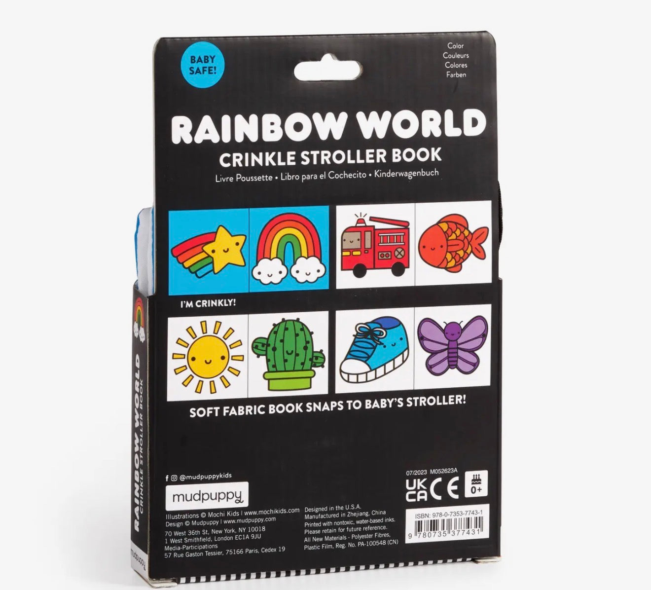 Rainbow world crinkle book