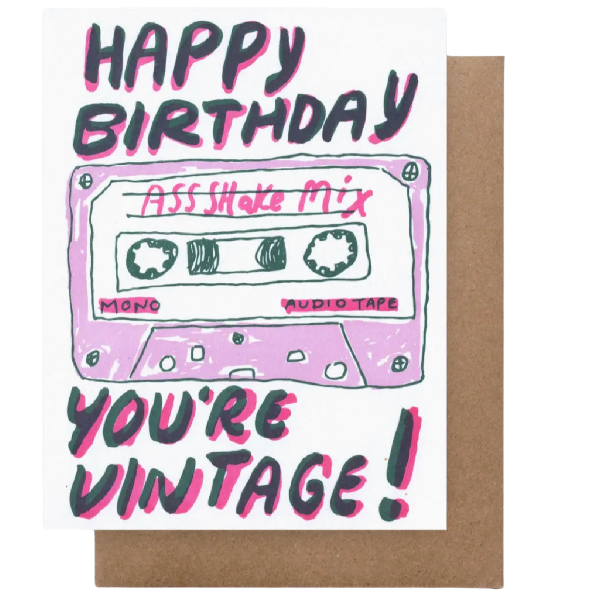 Vintage Mixtape Birthday card