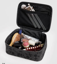 charcoal ditsy small cosmetic