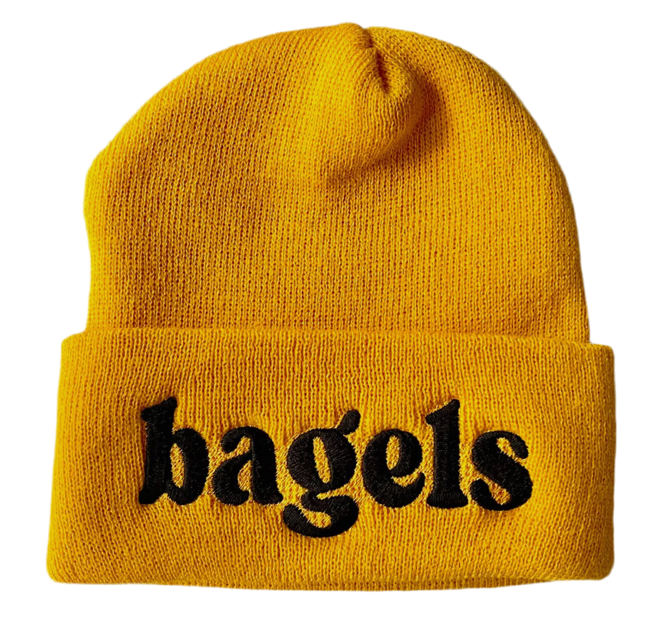 Yellow Bagels Knit Beanie Winter Hat