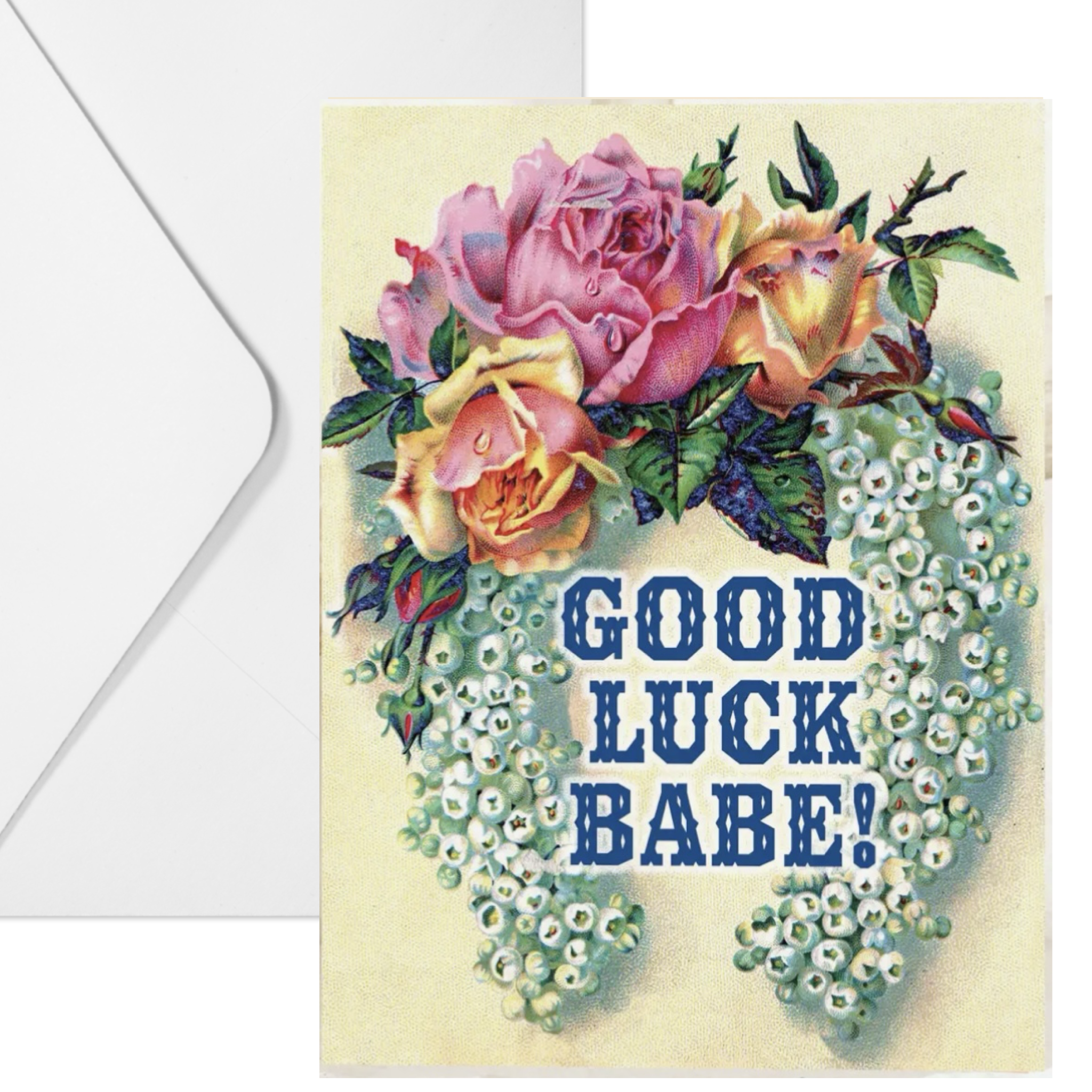 Good Luck Babe Greeting card
