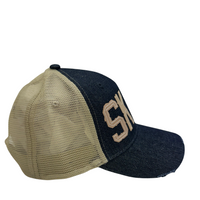 denim trucker cap