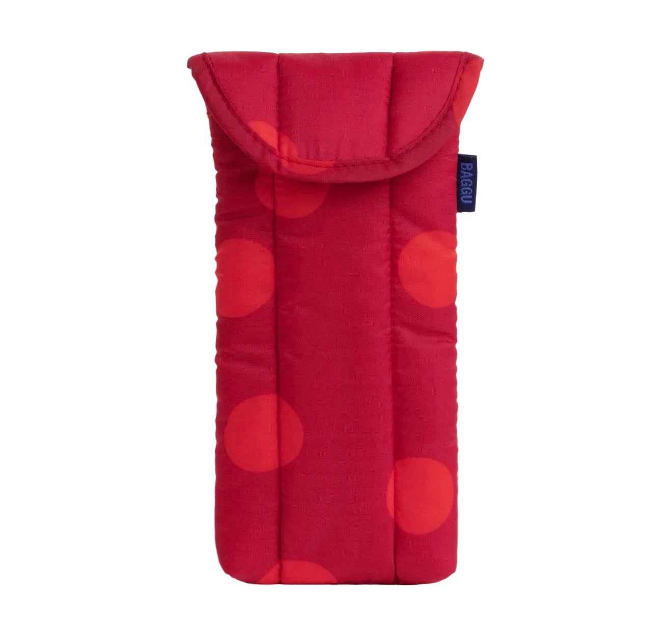 Red dot  puffy eye glass case