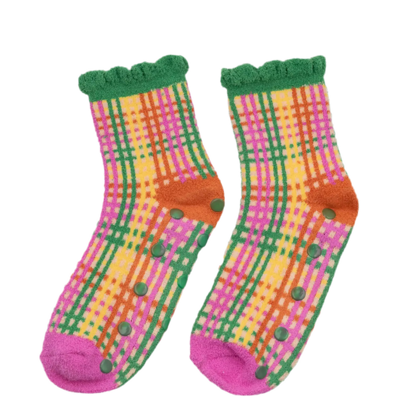 Grid Cozy Grip Socks