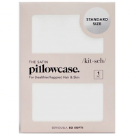 Ivory satin pillowcase