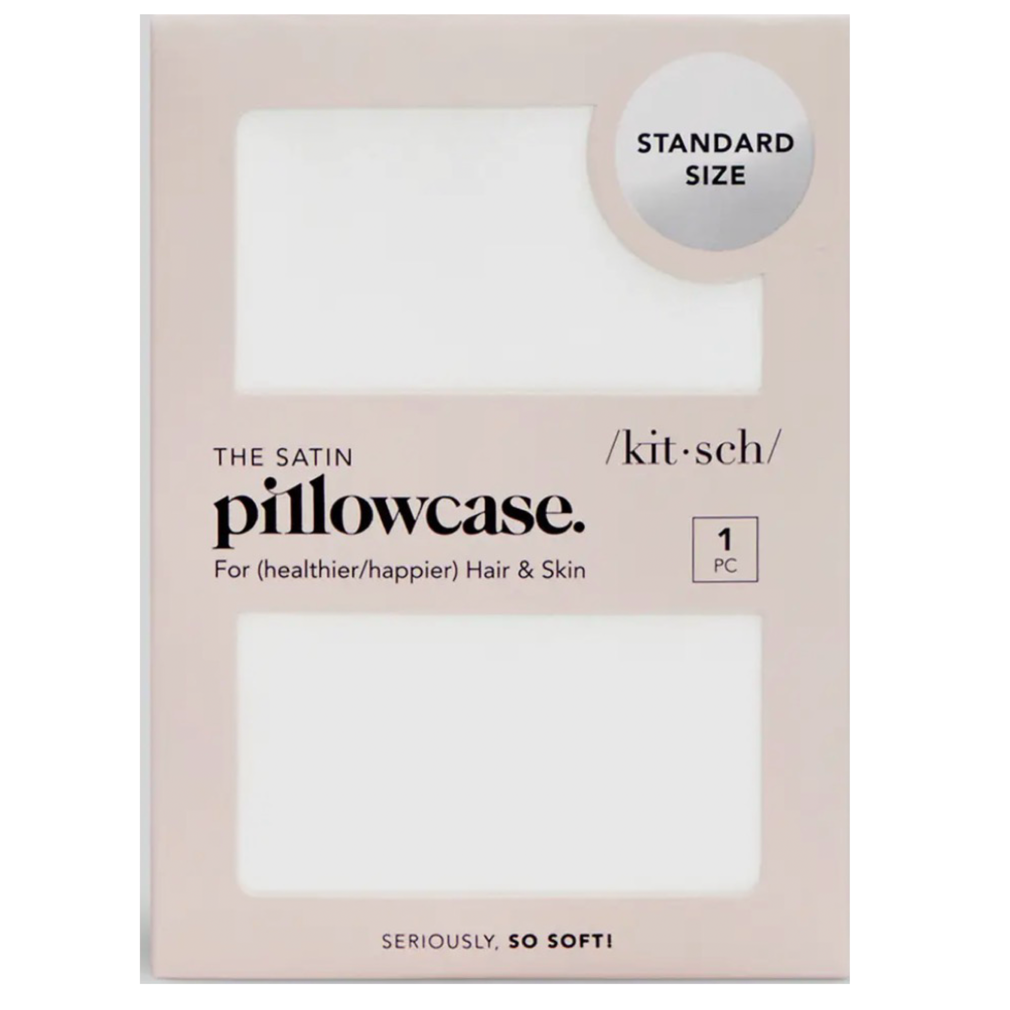 Ivory satin pillowcase