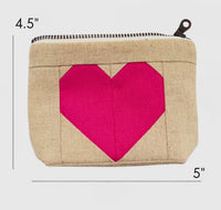 Heart Zipper Bag – Coin Pouch/handmade
