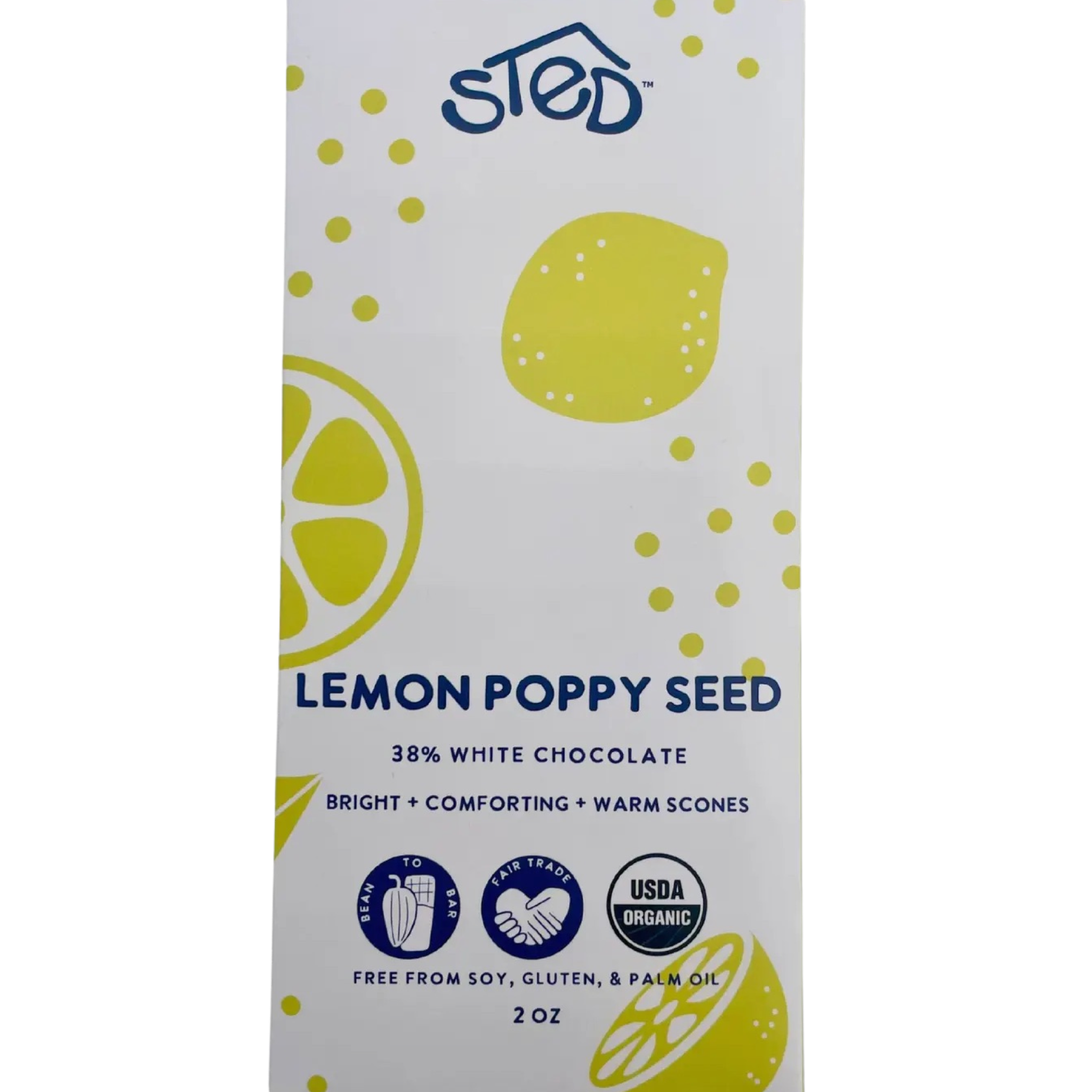 Lemon Poppy Chocolate Bar