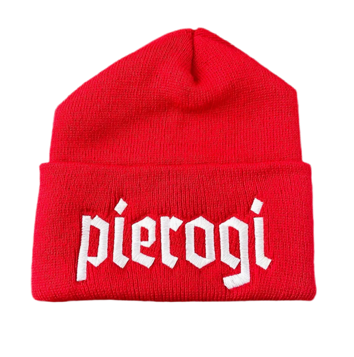 Pierogi Red Knit Beanie Winter Hat