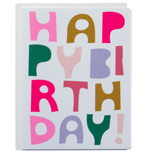happy birthday block greeting card