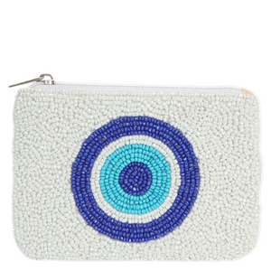 Blue target coin purse