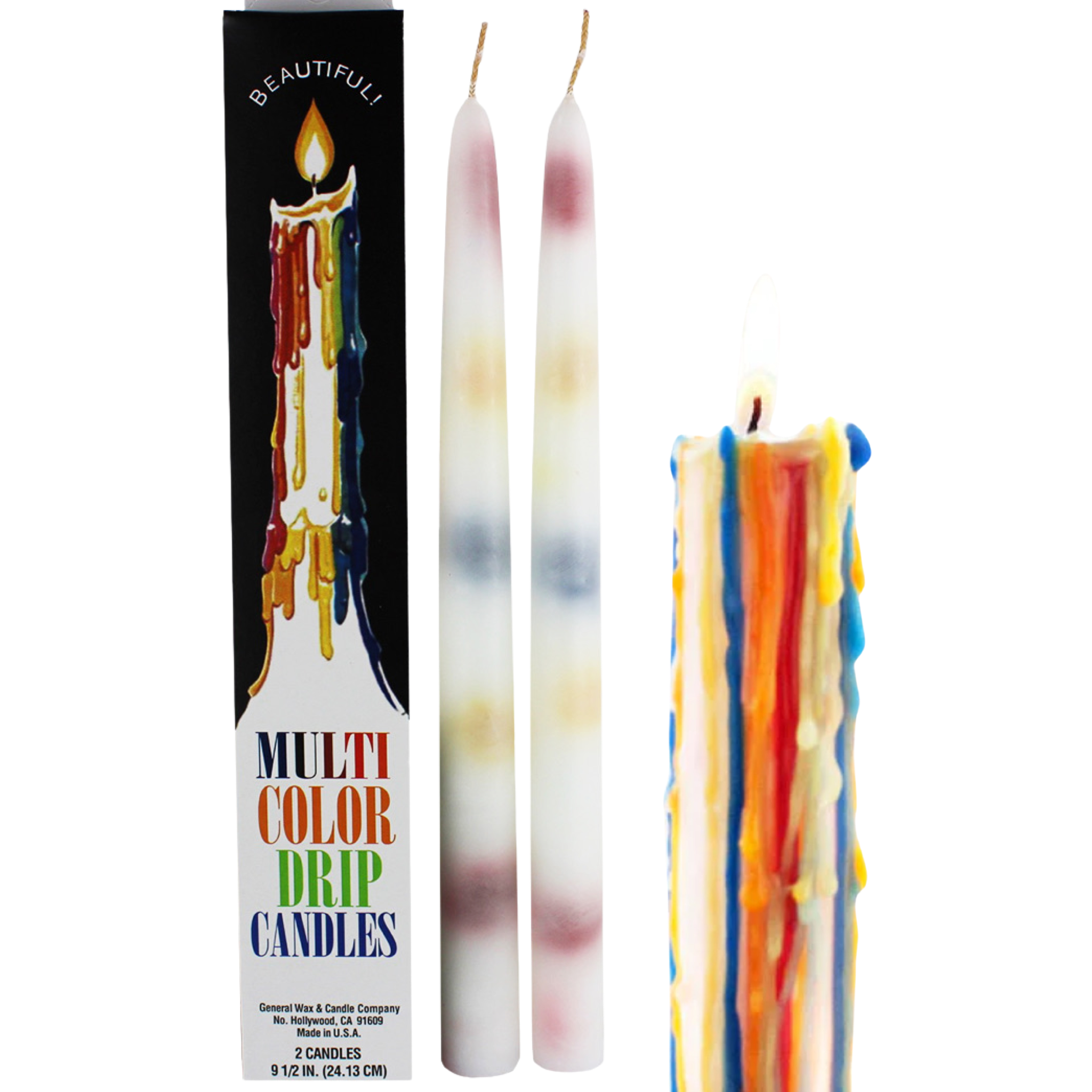 Color Drip Candles 9.5"