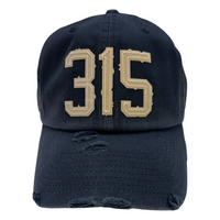 315 distressed navy hat