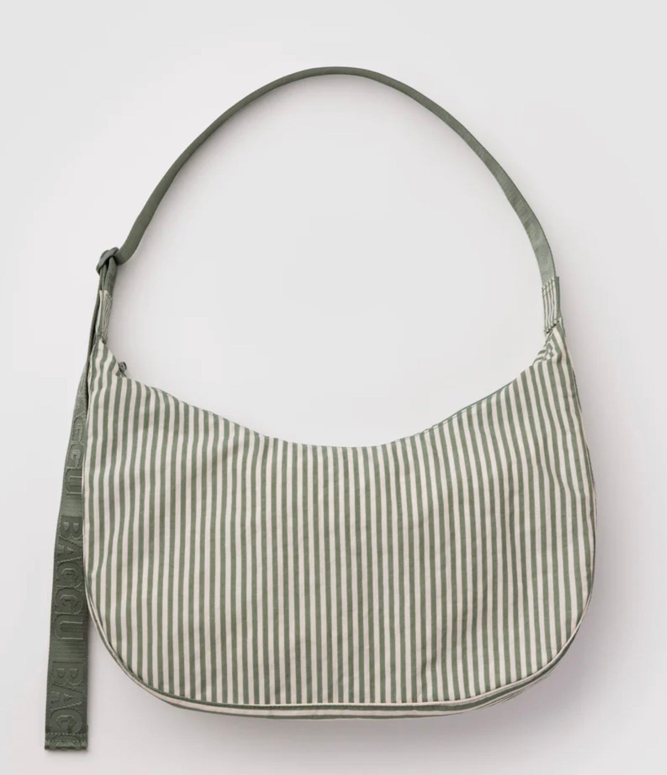 Sage stripe crescent bag (+sizes)