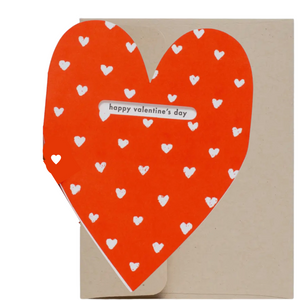 Valentine heart shape greeting card