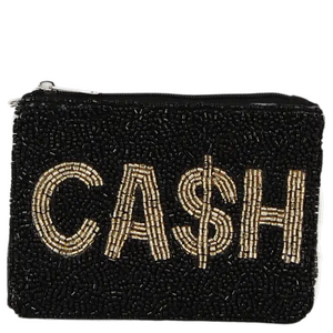 Cash beaded coin purse