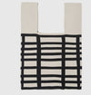 Grid black/white: mini knit bag