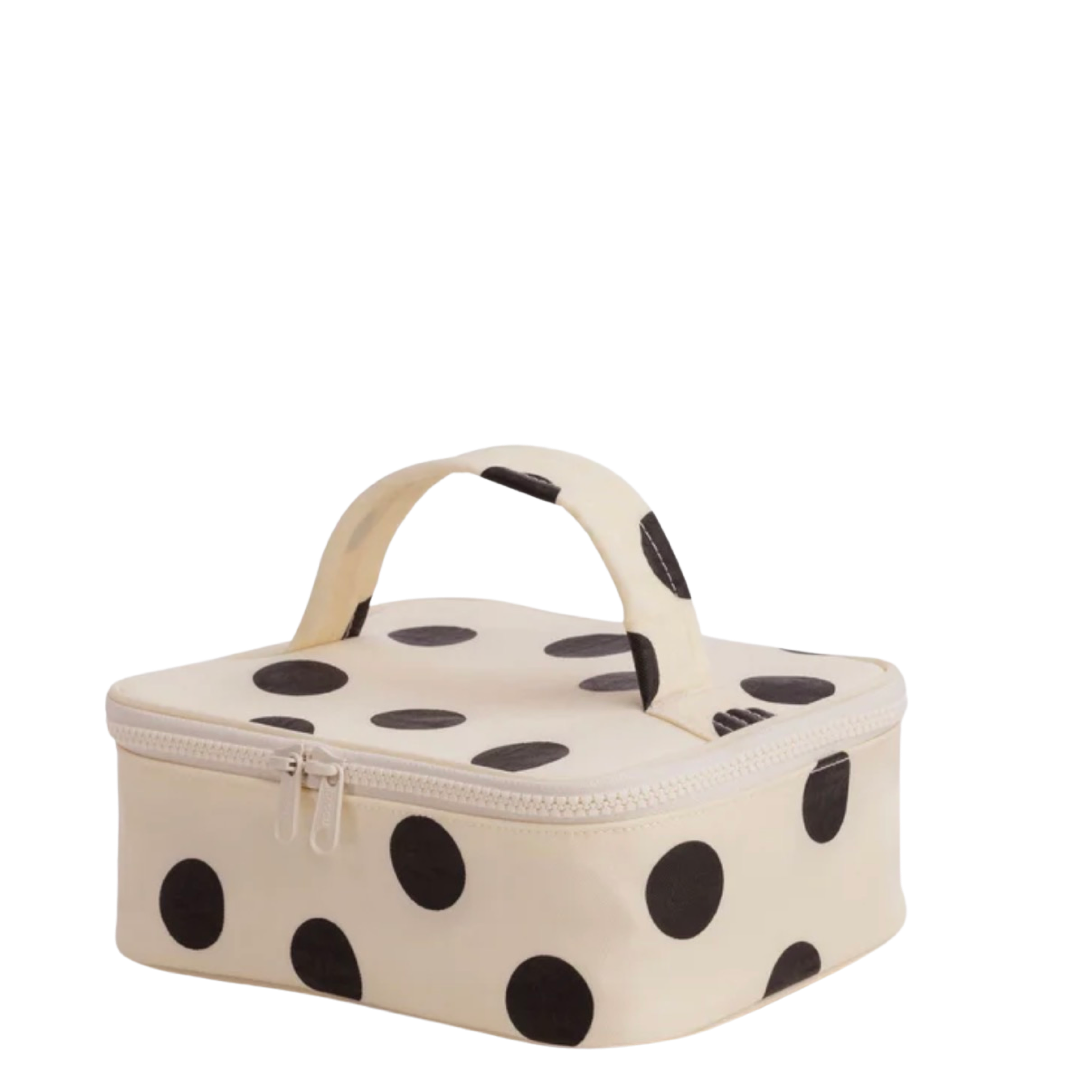 dots: cream black cosmetic case (+sizes)