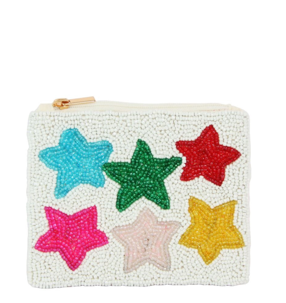 Stars beaded coin purse