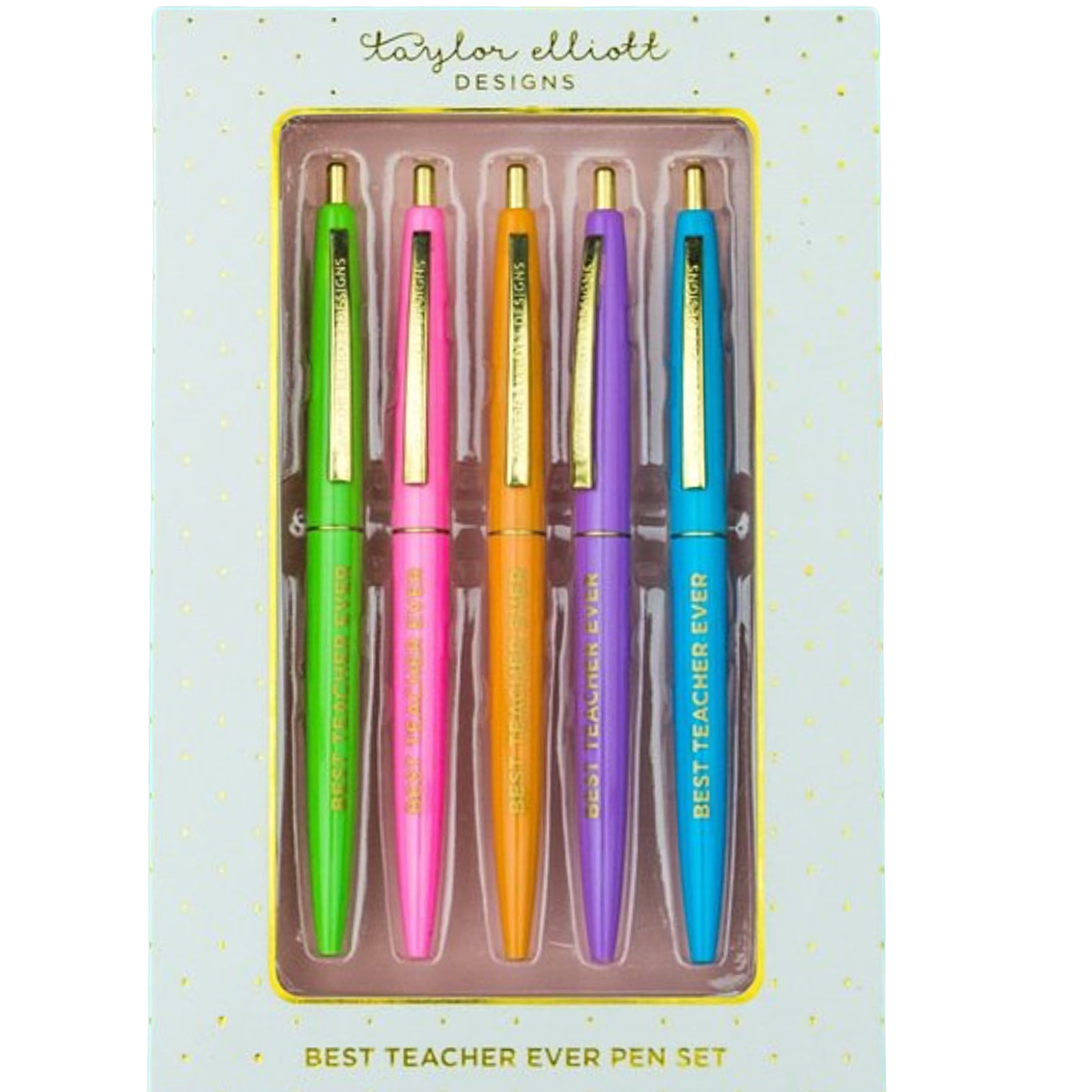 Best Teacher Ever Pen Set in Gift Box {with colored ink!}