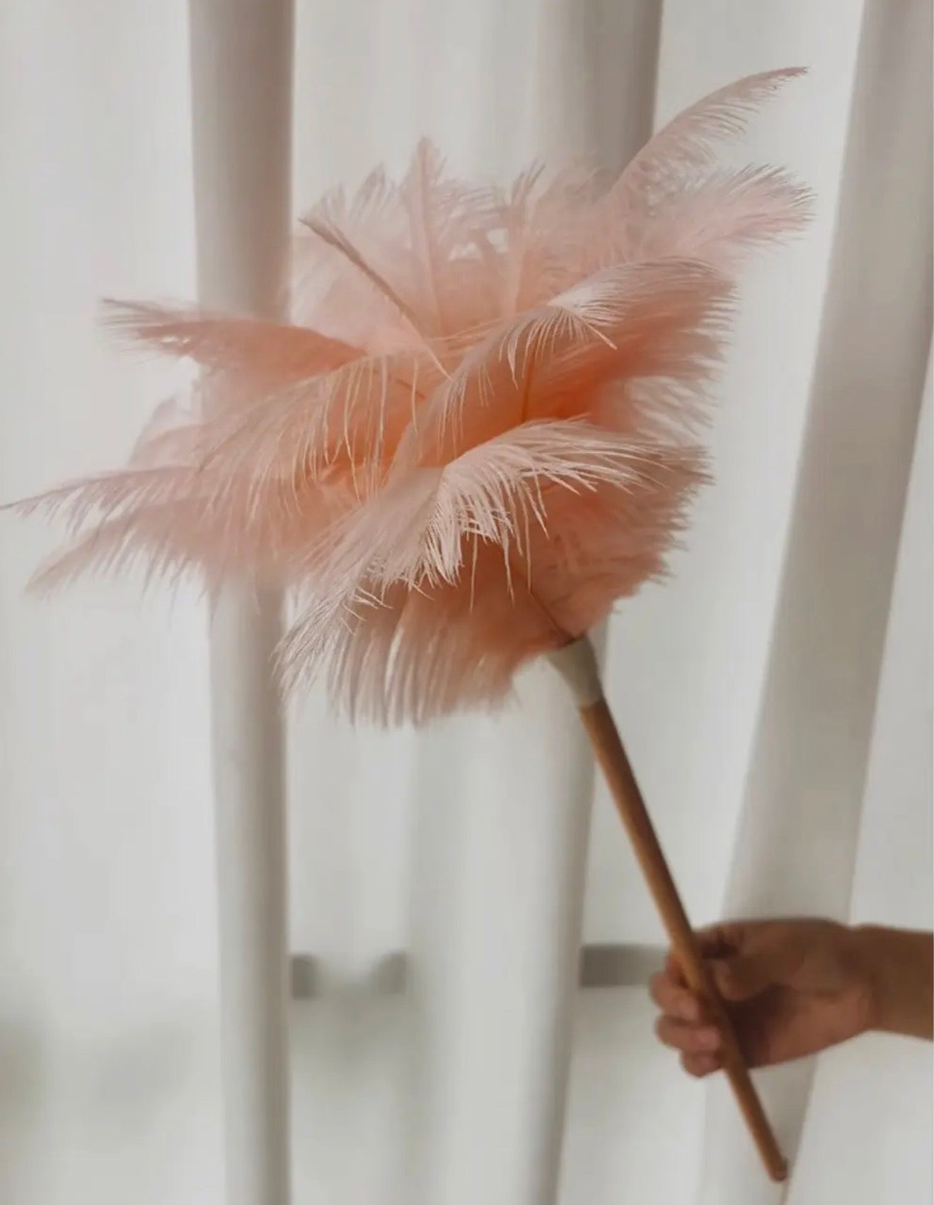 Pink Ostrich Feather Duster