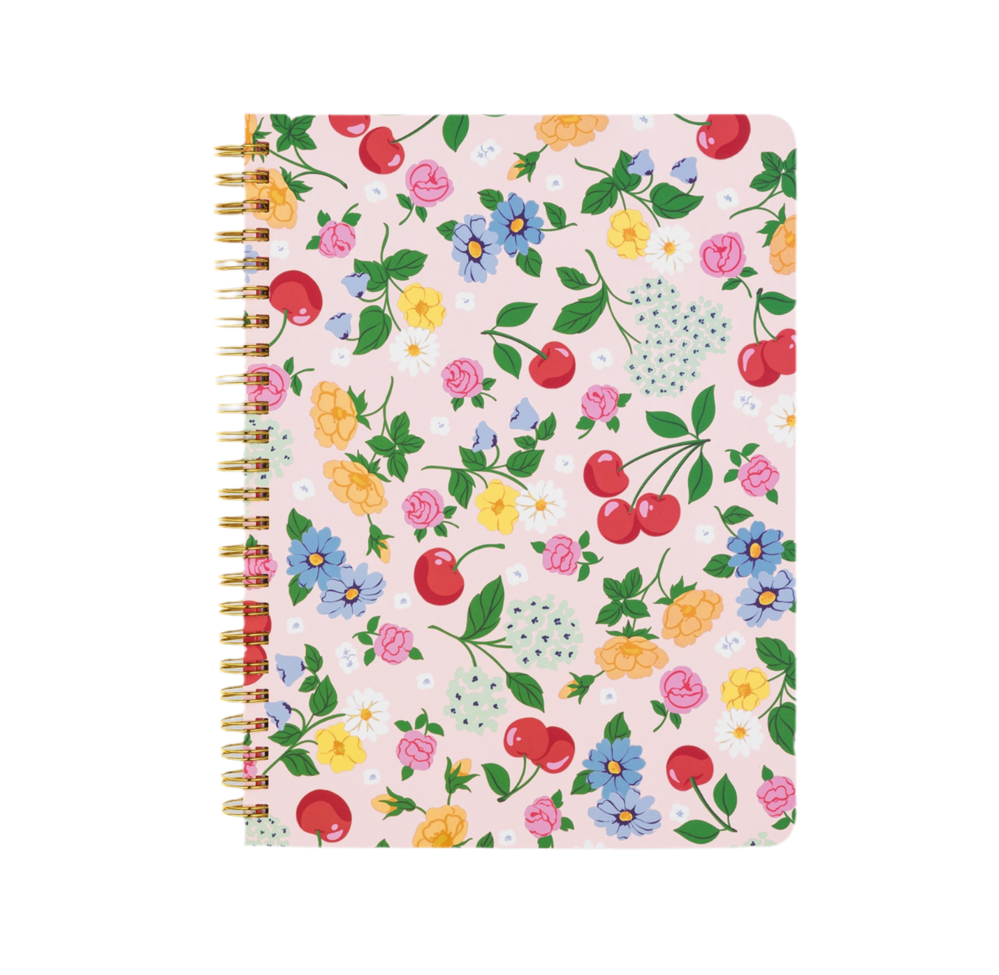 mini fruits + floral :  Rough draft mini notebook