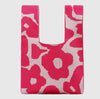 Pink pop flowers: mini knit bag