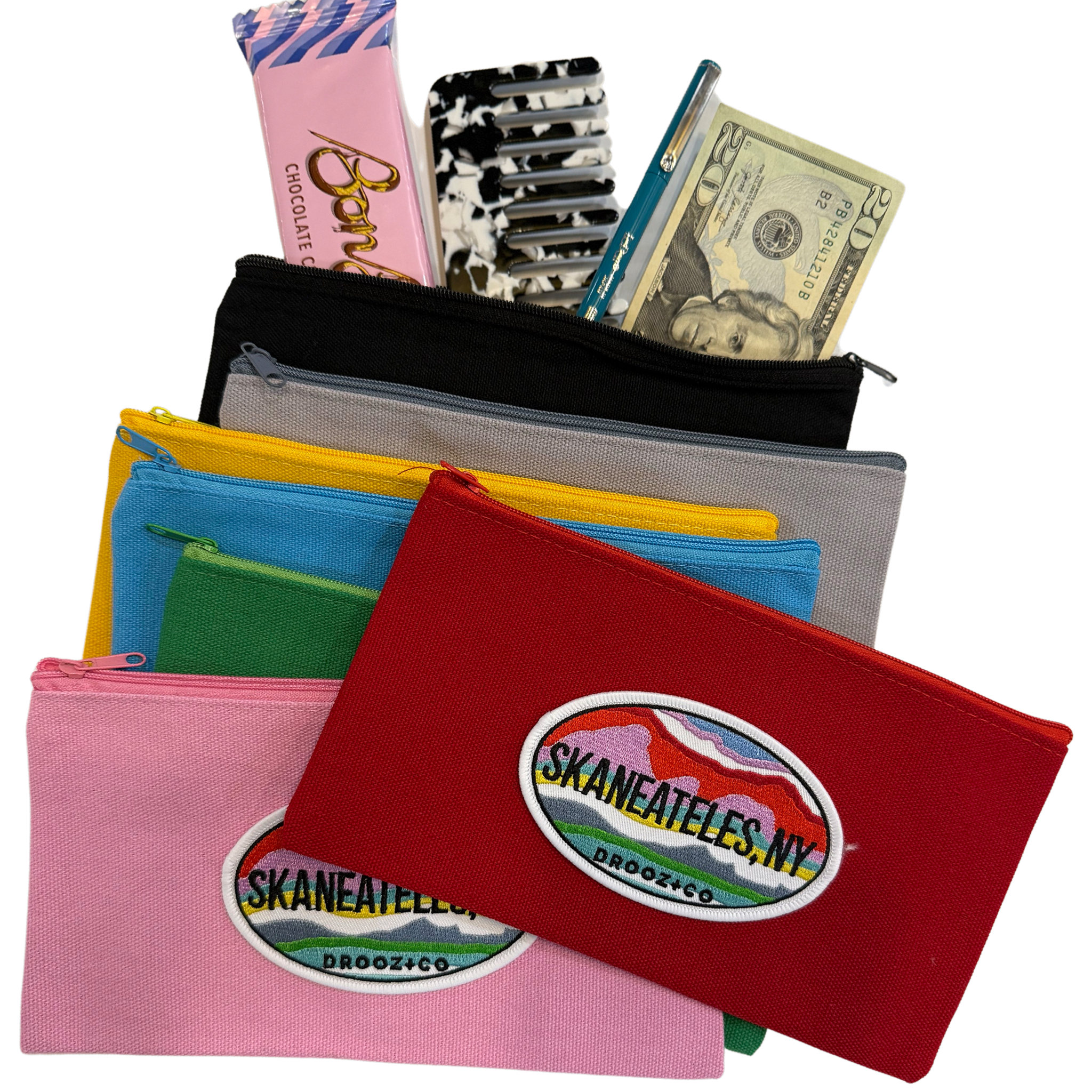 Skaneateles- DROOZ canvas zip pouch