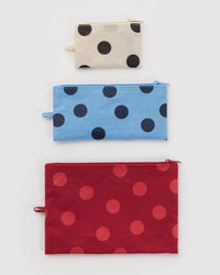 Polka dot mix flat pouch set: BAGGU