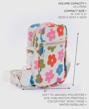 multi popp: floral crossbody mini brick bag