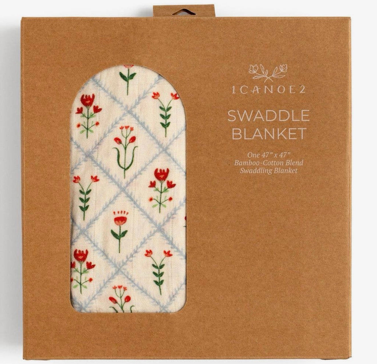 folk floral Swaddle