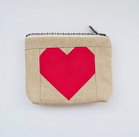 Heart Zipper Bag – Coin Pouch/handmade