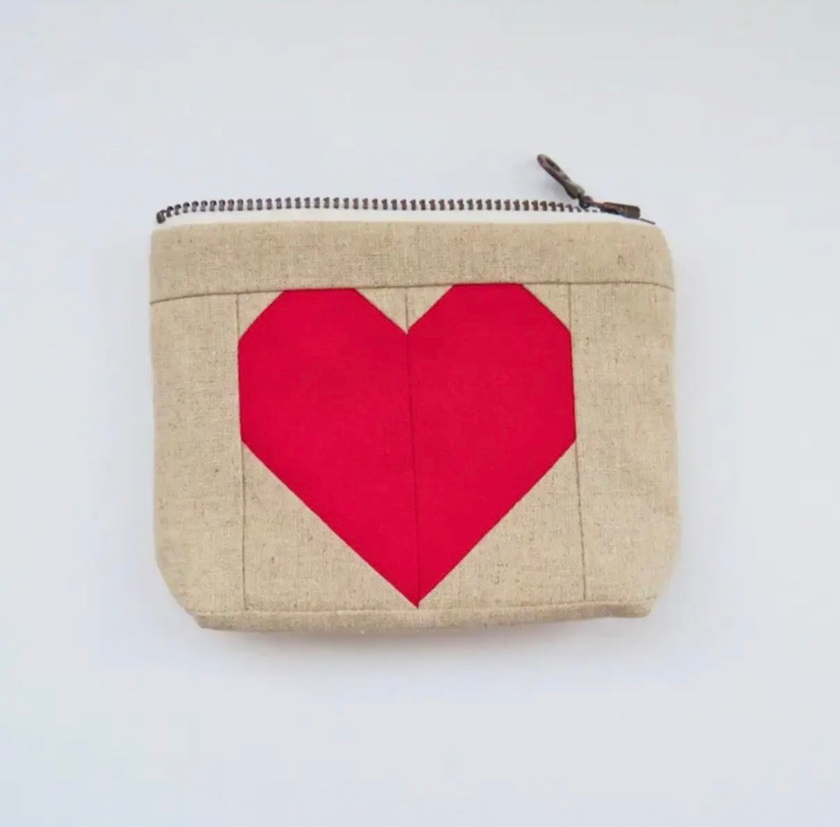 Heart Zipper Bag – Coin Pouch/handmade