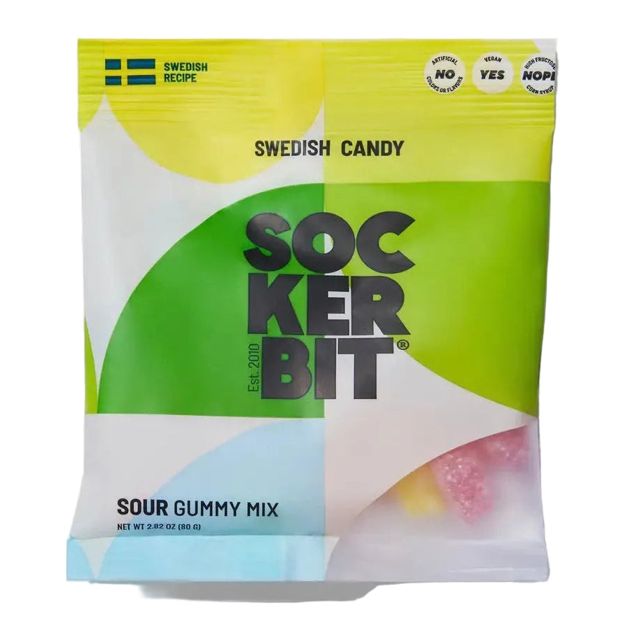 Sour Gummy Mix Swedish Candy Bag 2.8oz