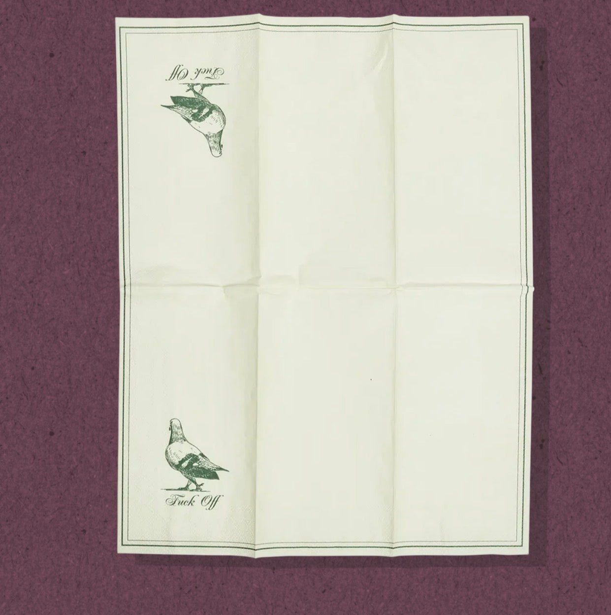 fuck off paper napkin
