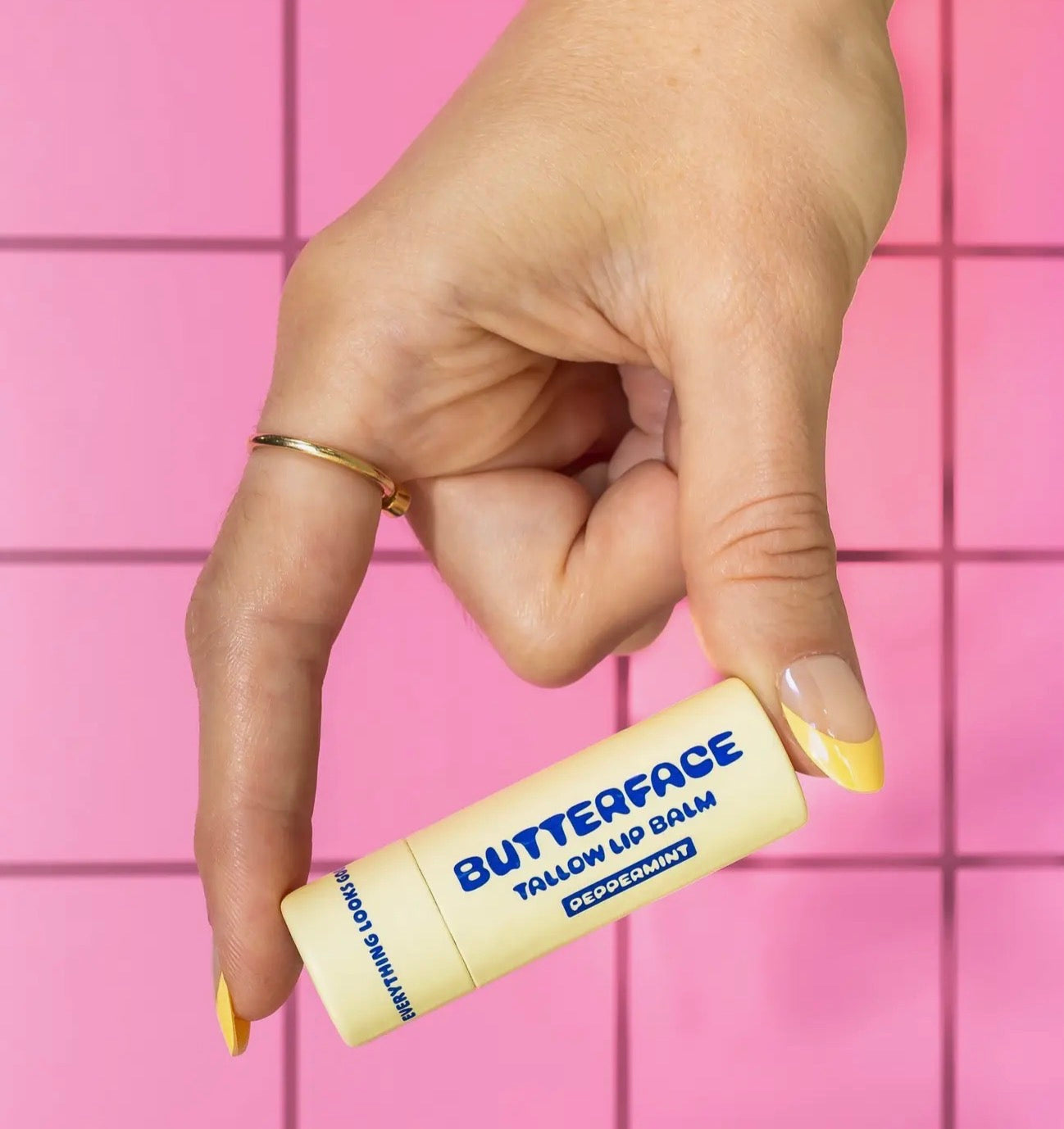 Butterface: peppermint tallow lip balm