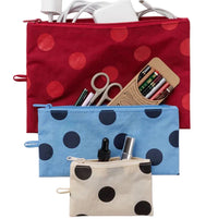 Polka dot mix flat pouch set: BAGGU