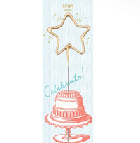 12" Gold Star Sparkler Wand Card - Celebrate