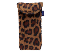 Leopard puffy eye glass case