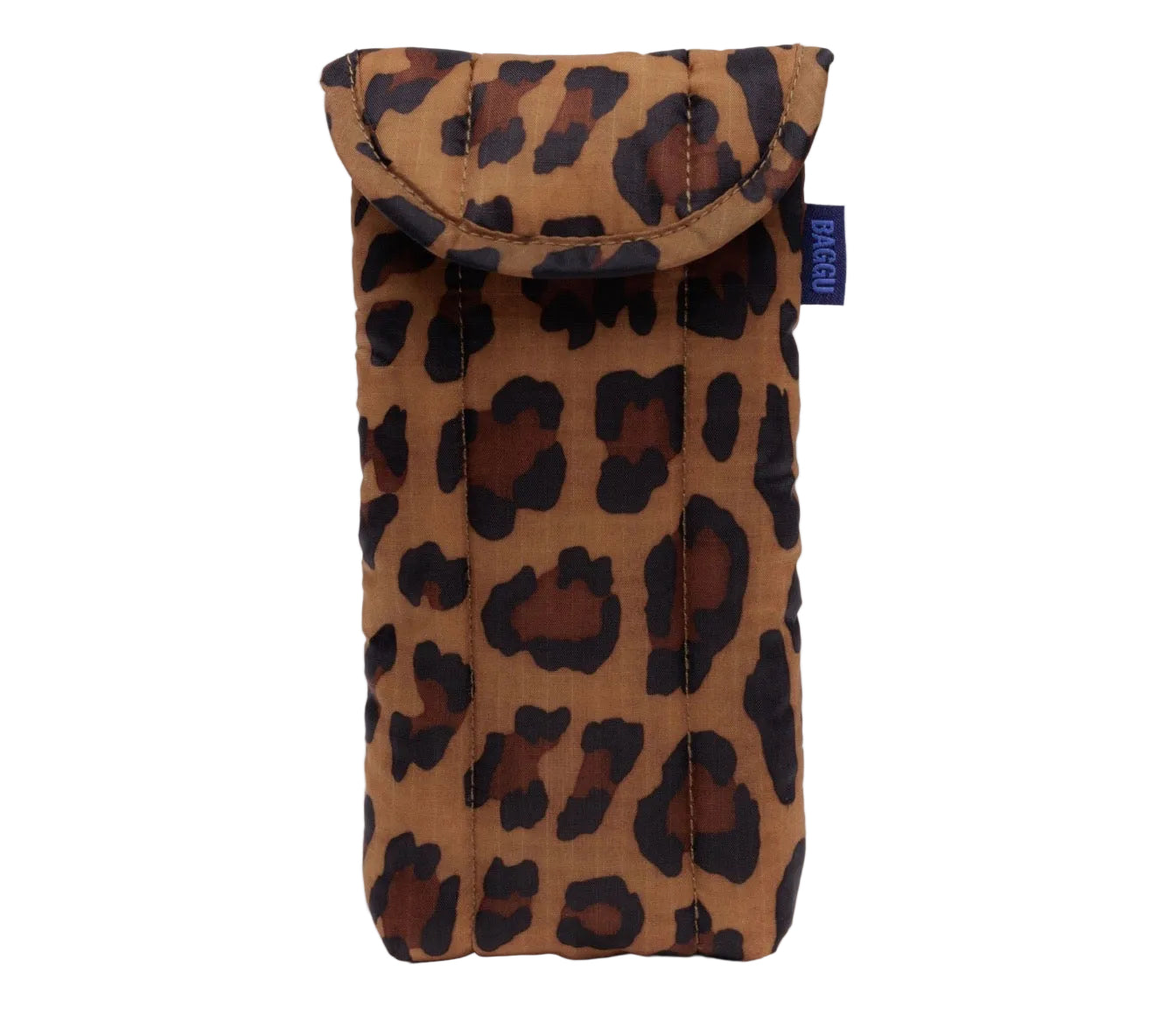 Leopard puffy eye glass case